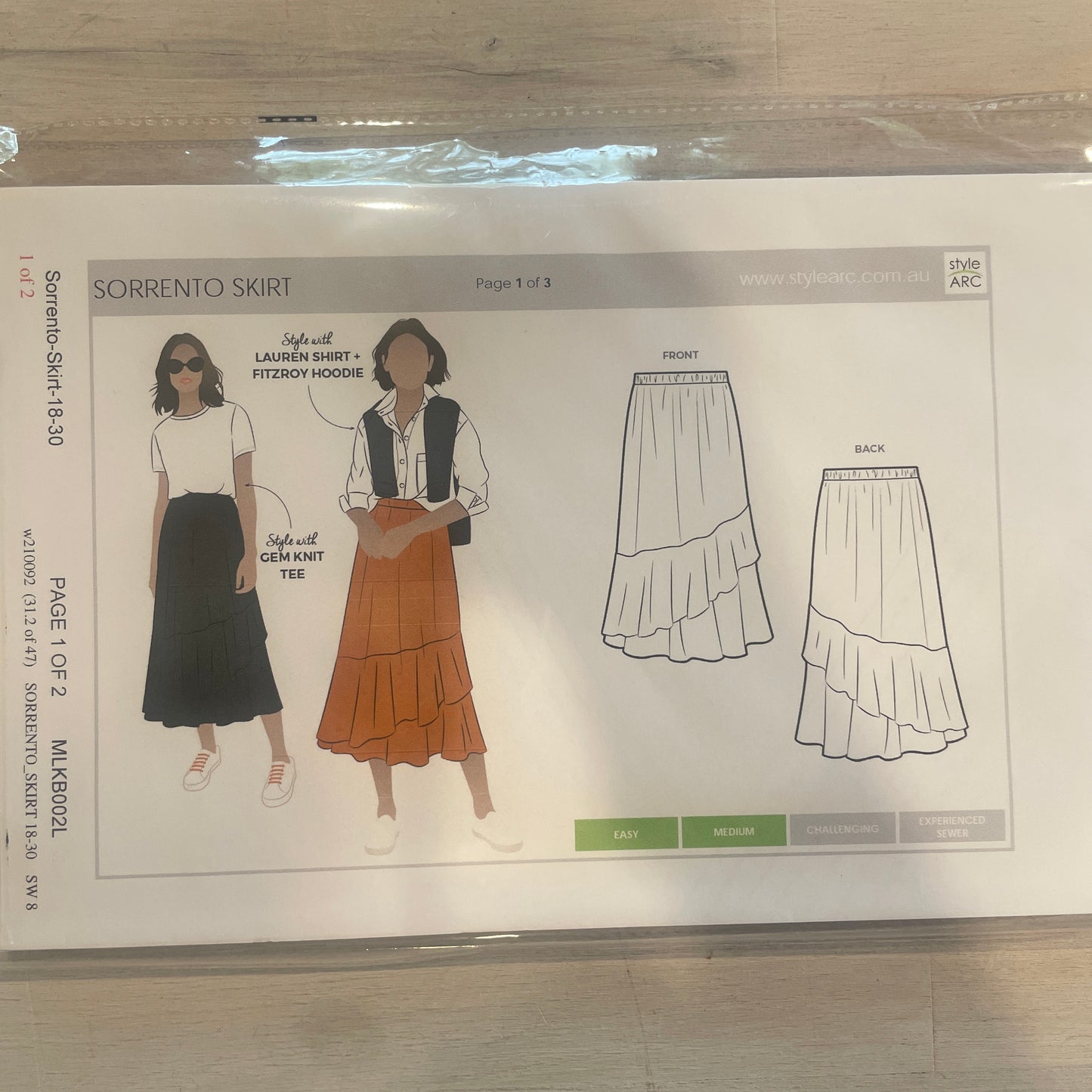Style Arc Sorrento skirt  pattern size 18-30