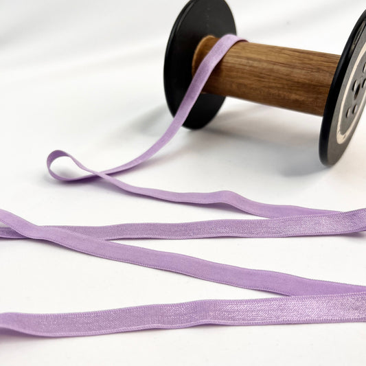 10mm deep mauve soft satin elastic