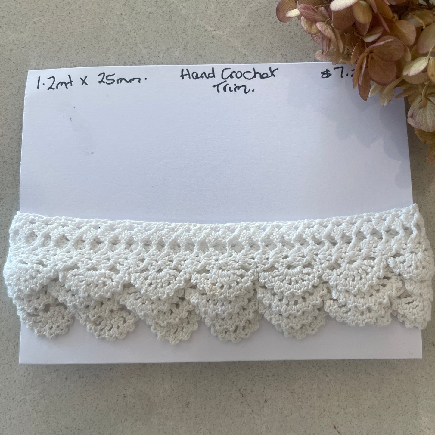 1.2m hand crochet trim #121