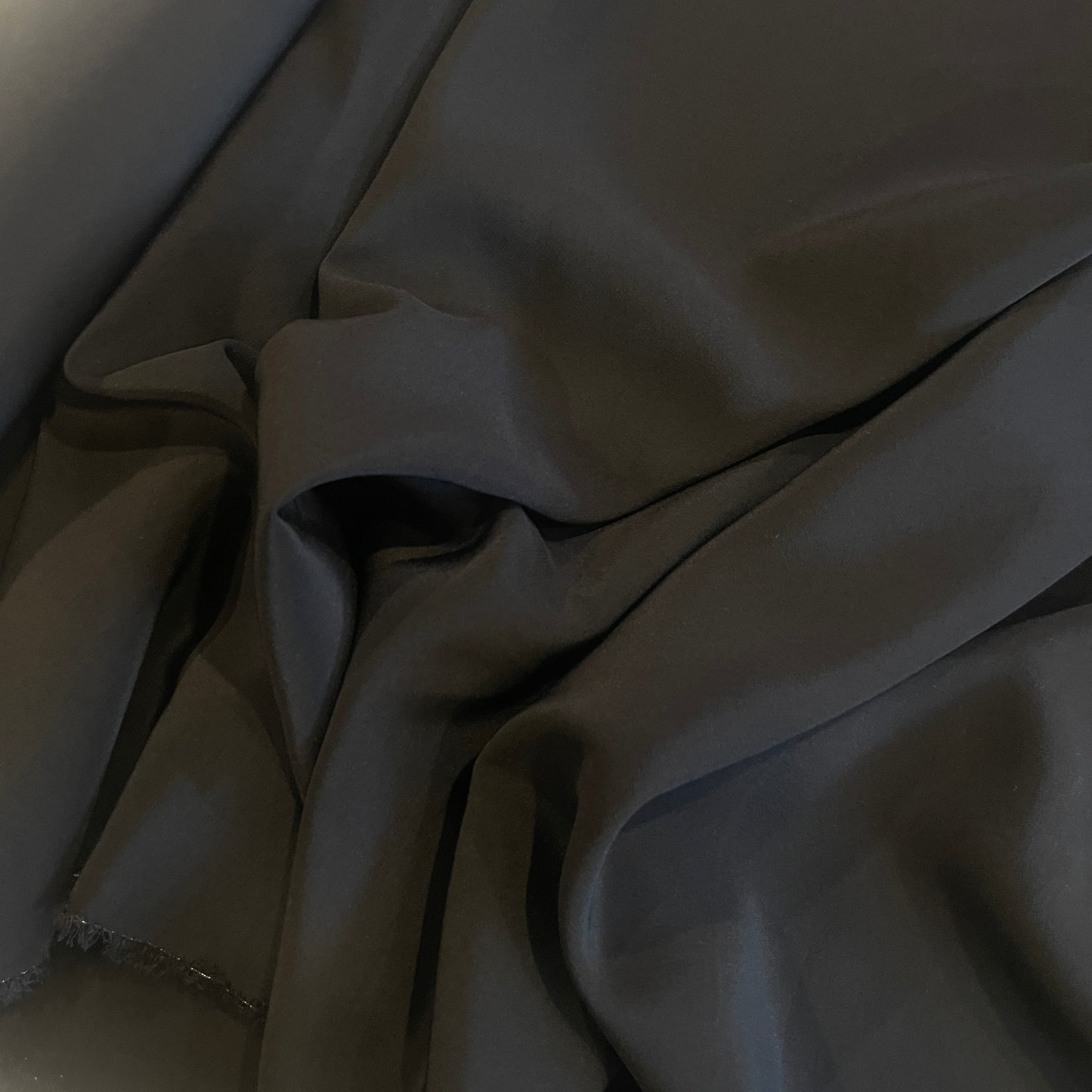 Matteo black silk crepe de chine