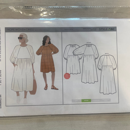 Style Arc Hope woven dress pattern size 4-16