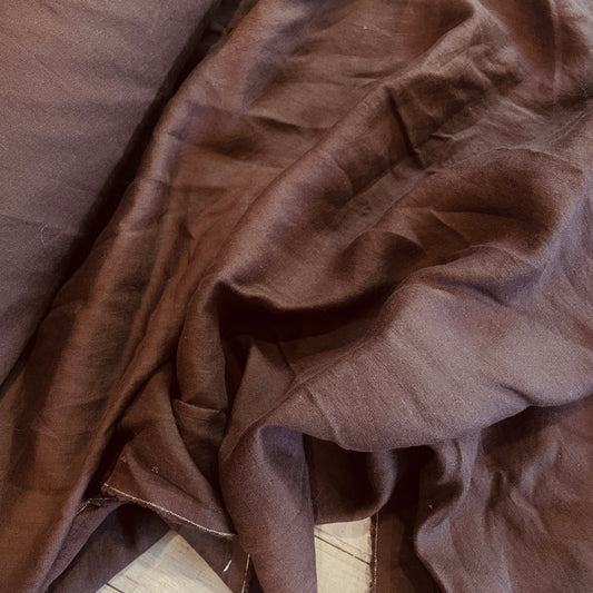 Chocolate mid weight linen