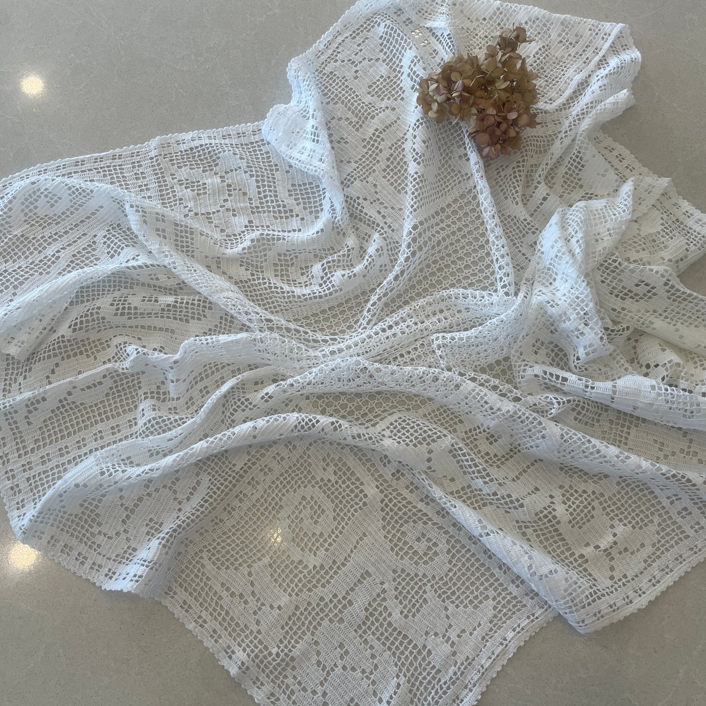 crochet lace tea cloth