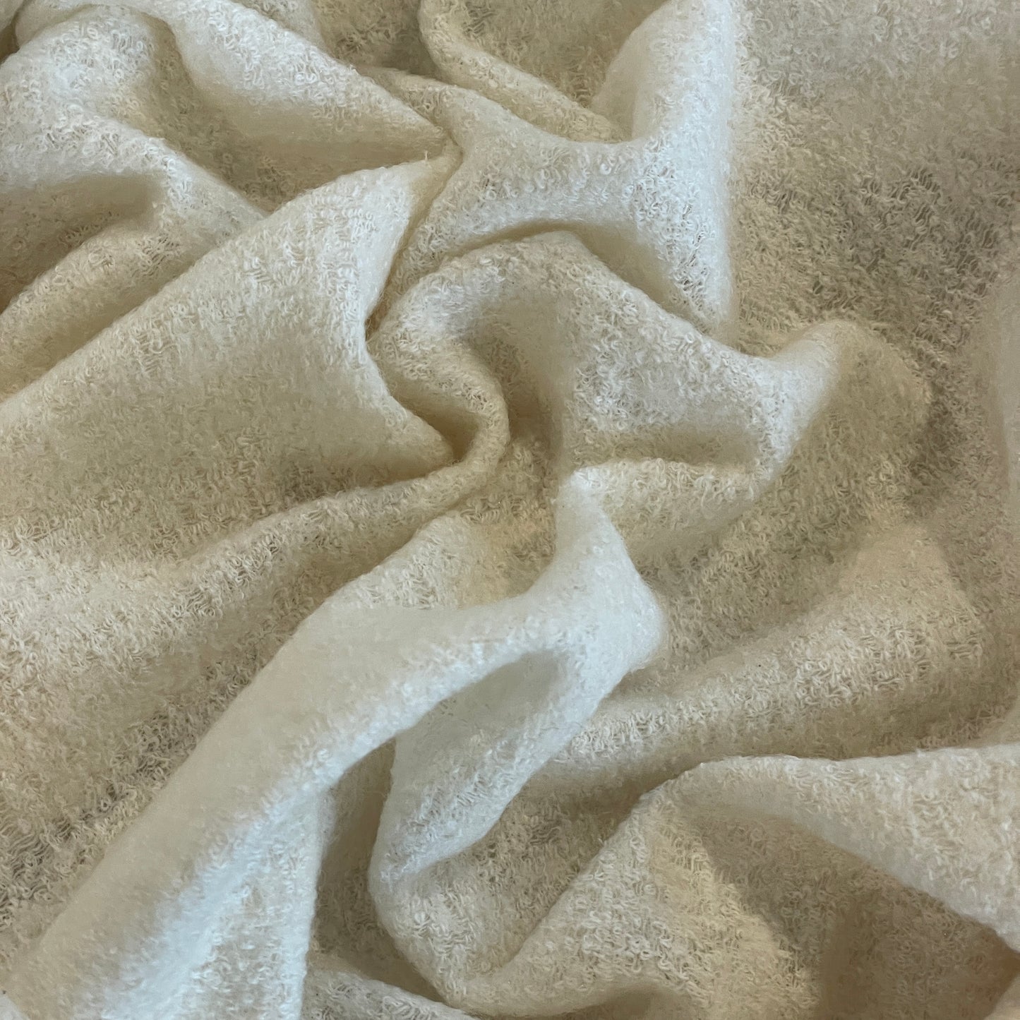 Snow storm textured cotton wool knit