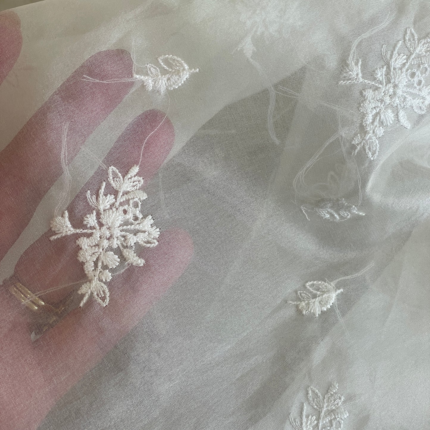 Zimmy embroidered floral silk  Organza
