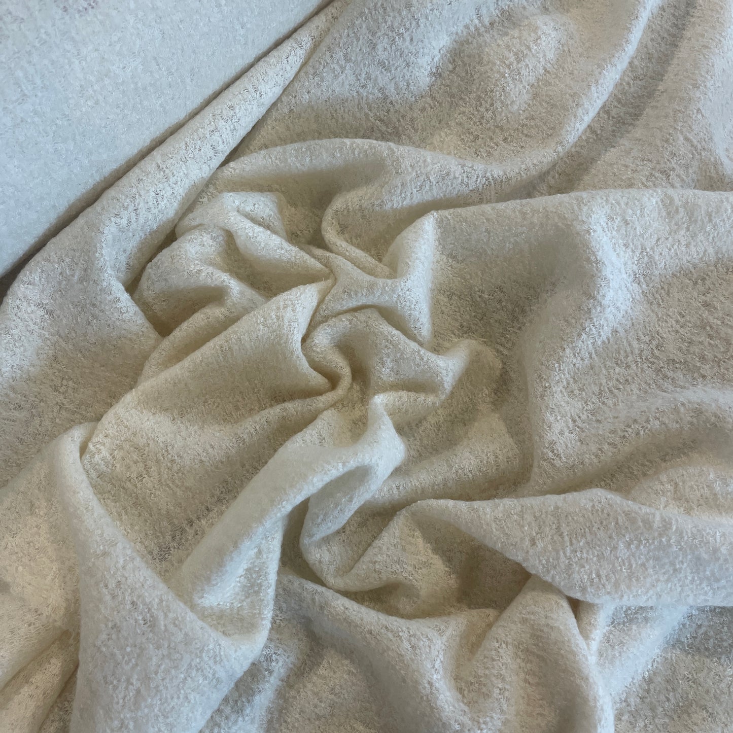 Snow storm textured cotton wool knit