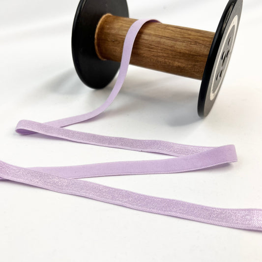 10mm mauve soft satin elastic