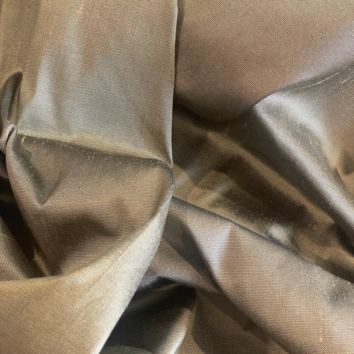 Olive shot silk dupion