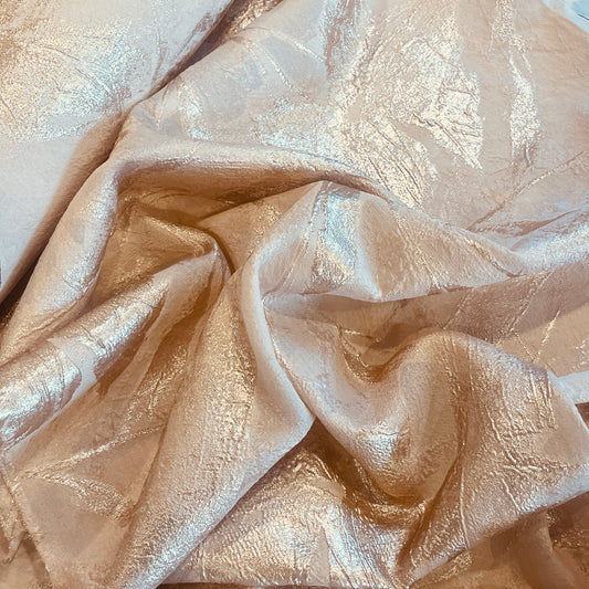 Metallic blush jacquard lightweight brocade