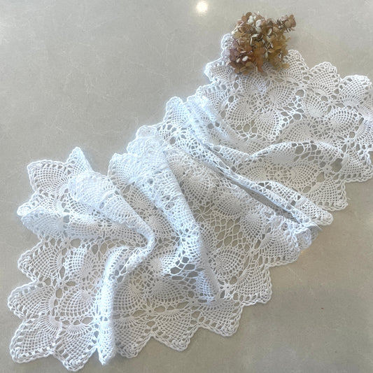 vintage crochet runner