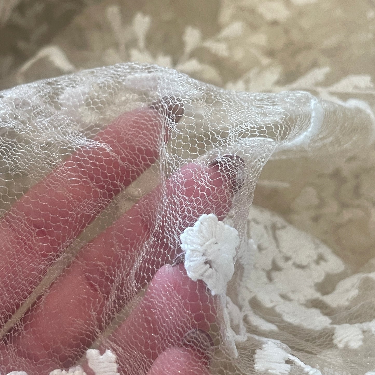 Willow embroidered tulle lace