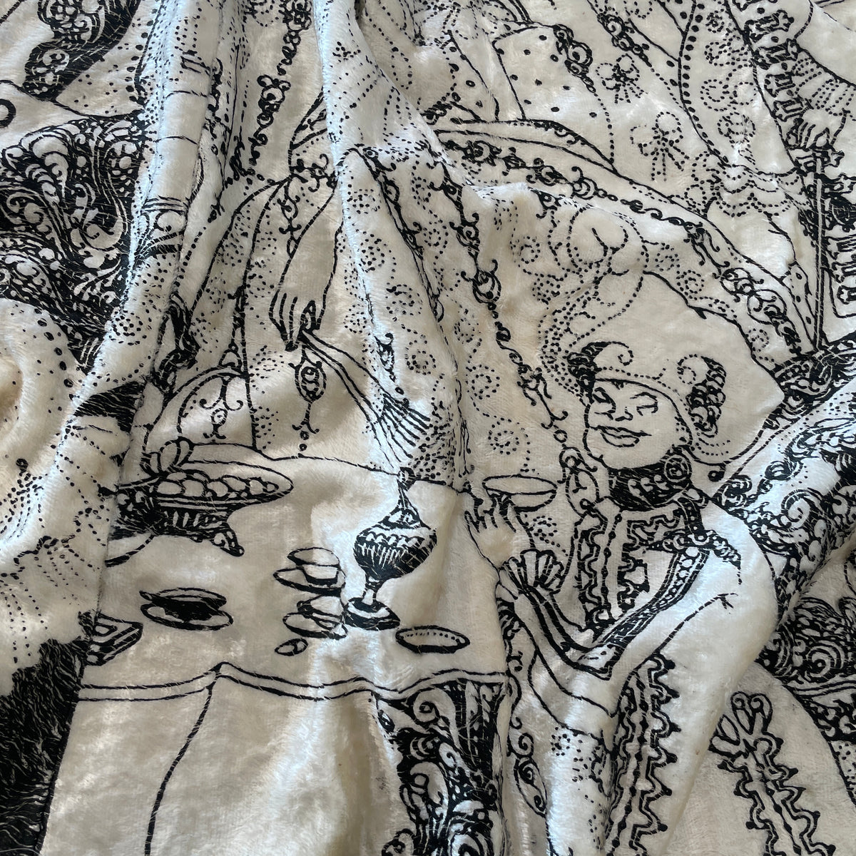 2m (stitched panels) history made printed velvet