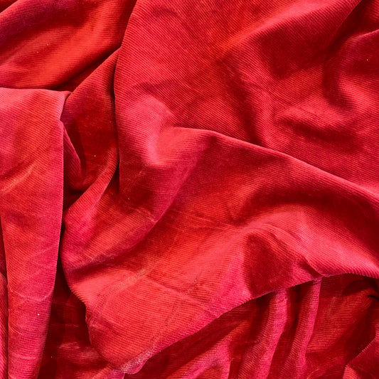 60 cm x 140 cm Ruby Ribbed velvet jersey