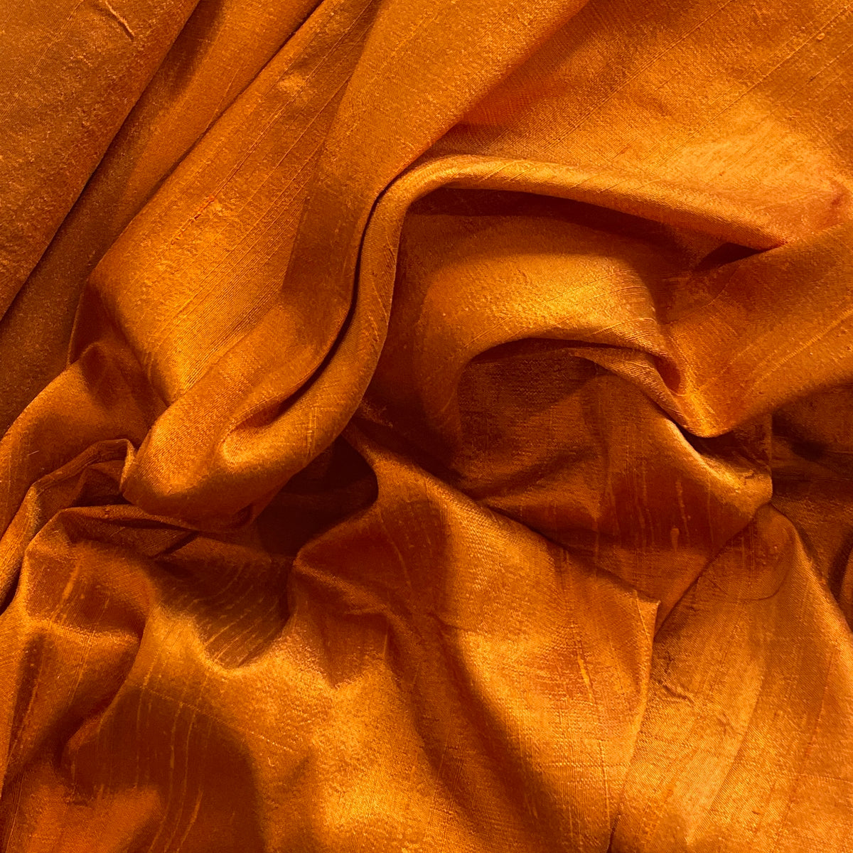 Burnt orange silk dupion
