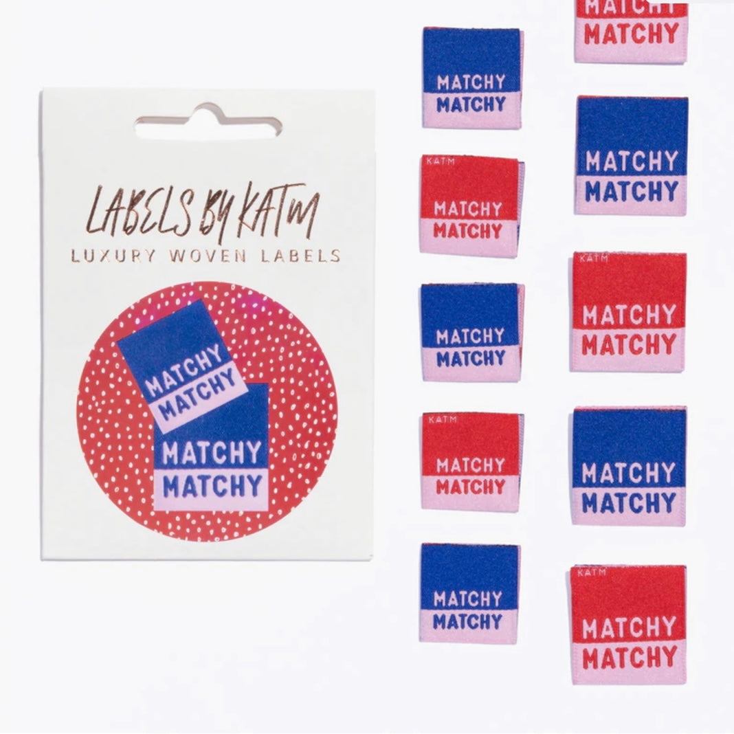 KATM x Matchy matchy woven labels