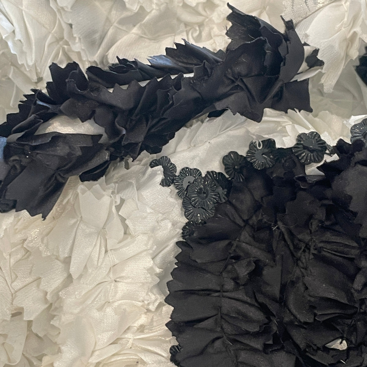 Derby day 3D stitched rosette taffeta