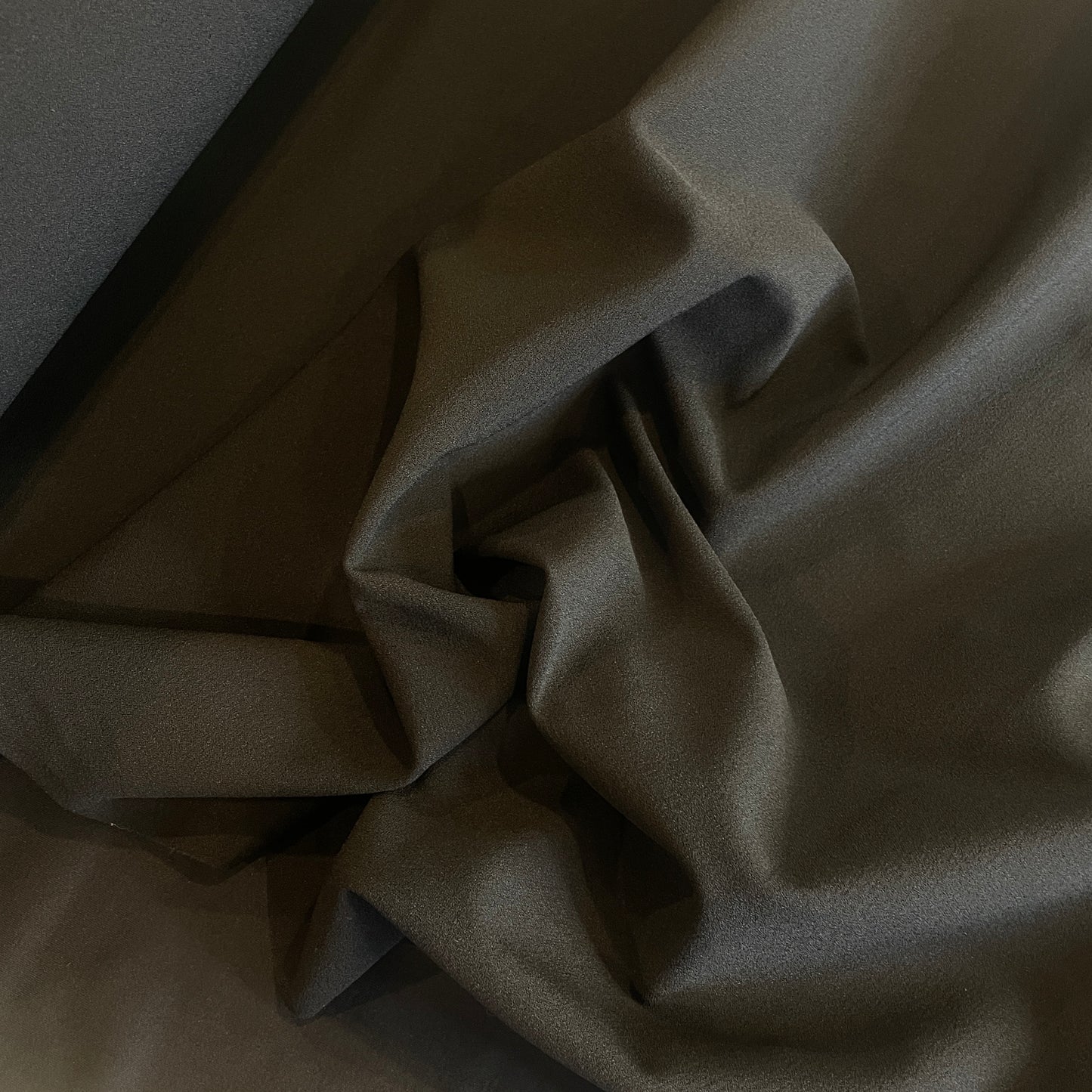 Metro black bonded crepe