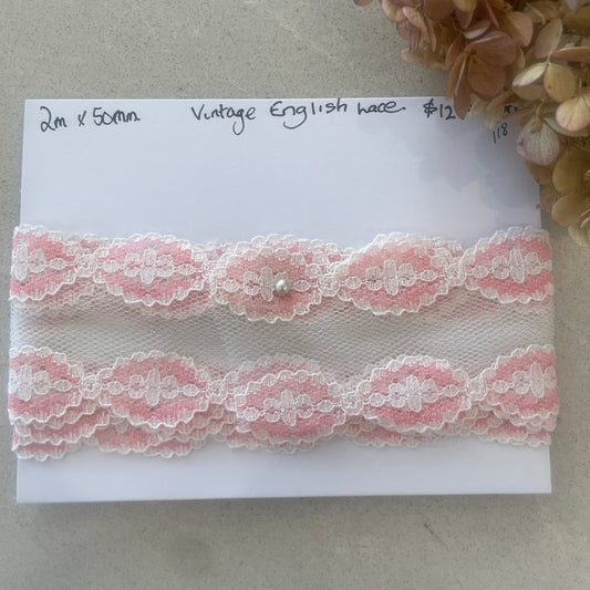 2m vintage English lace #118