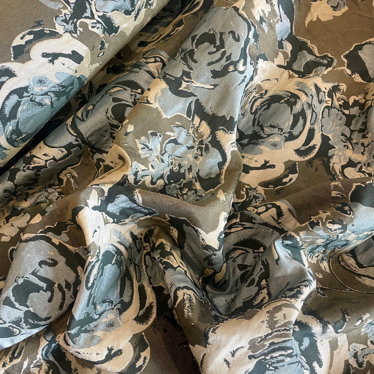 Winter rose brocade