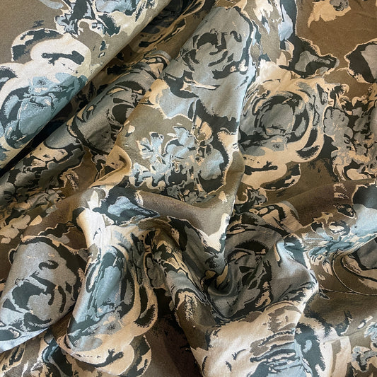 Winter rose brocade