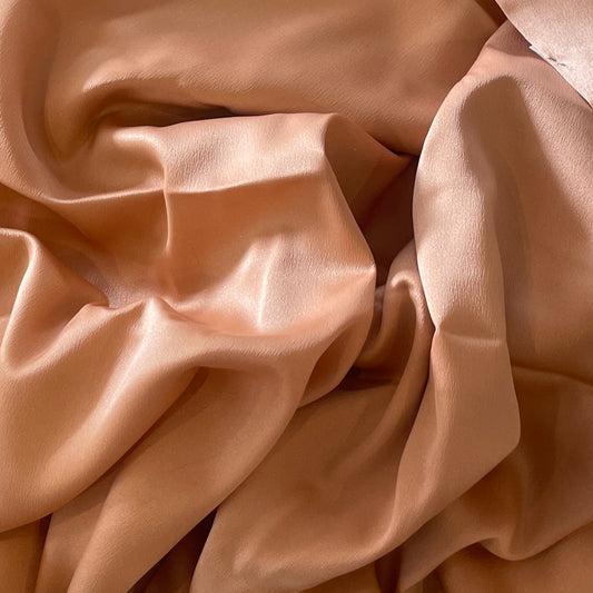 2.3m peach satin back crepe