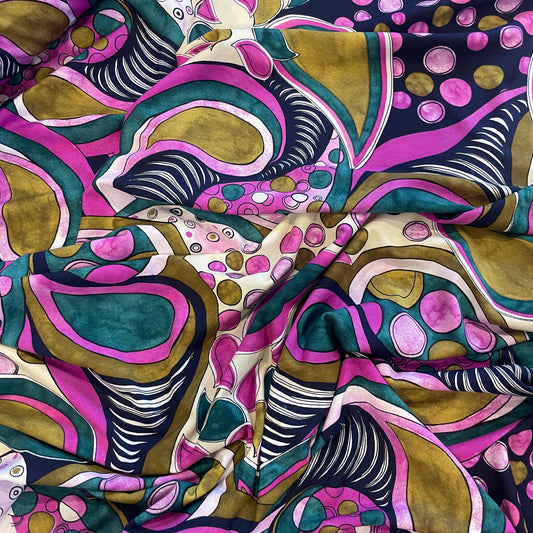 Paisley drops fuchsia Milan Jersey