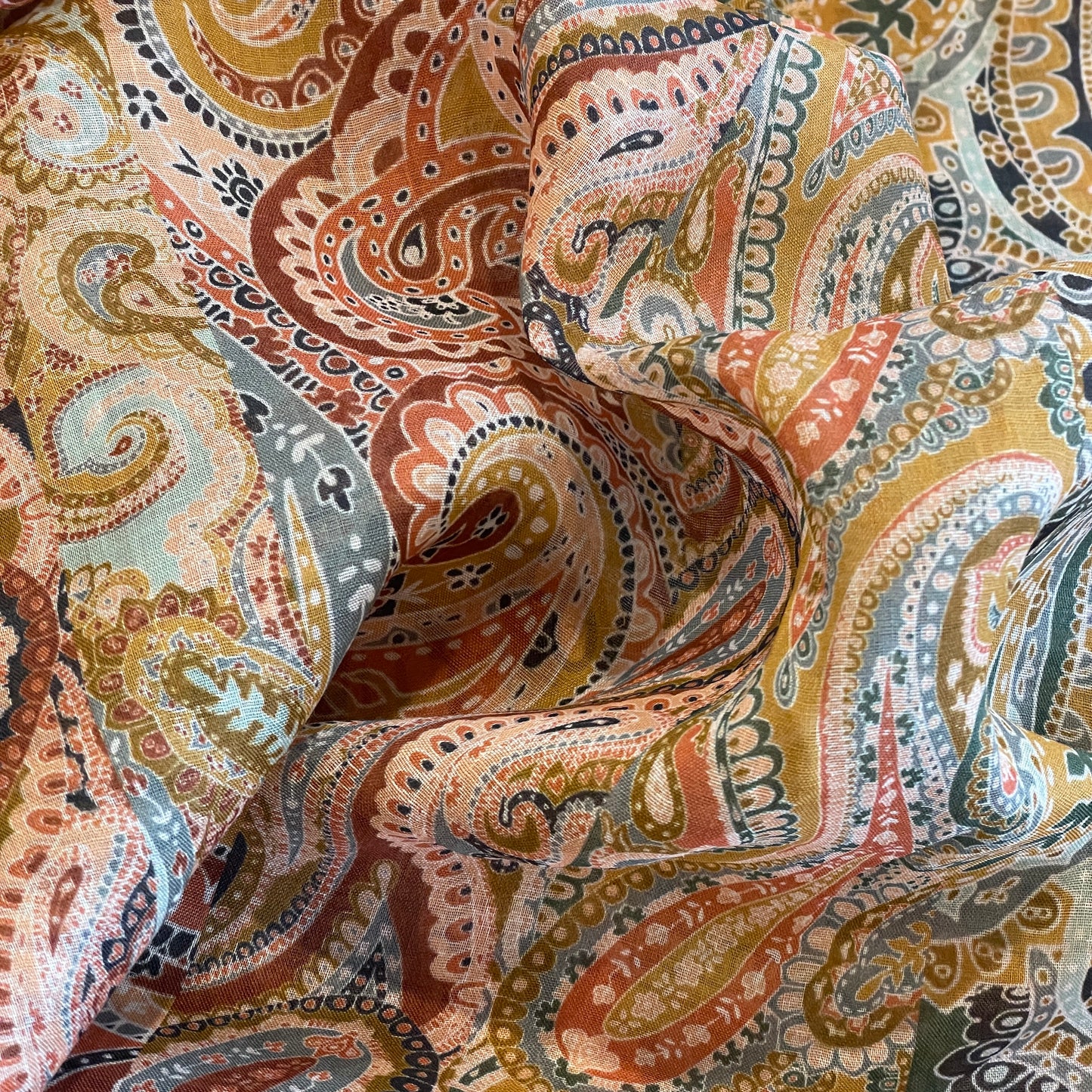 Desert paisley ramie
