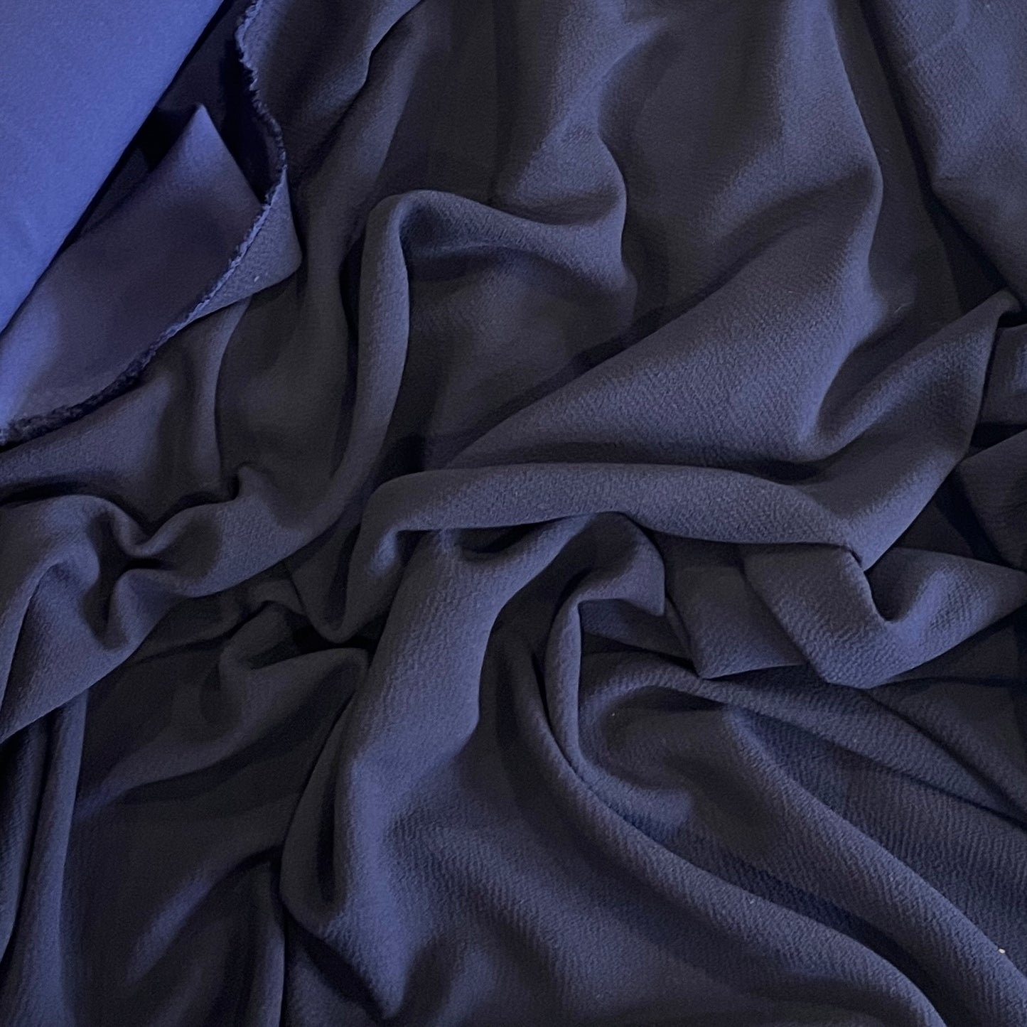 Midnight navy crepe suiting