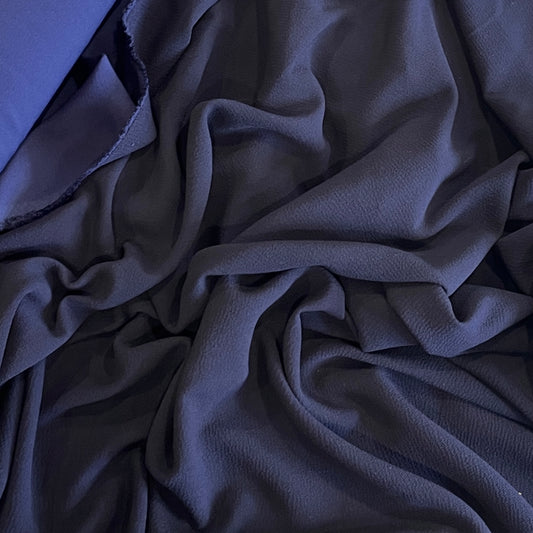 Midnight navy crepe suiting