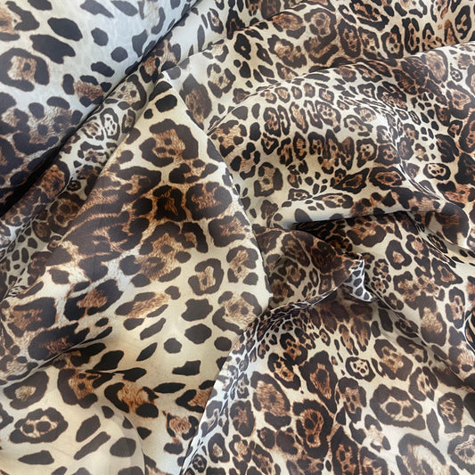 Iggy leopard print viscose double georgette