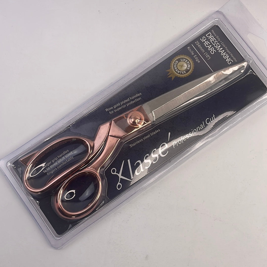 Klasse 254mm dressmaking shears rose gold