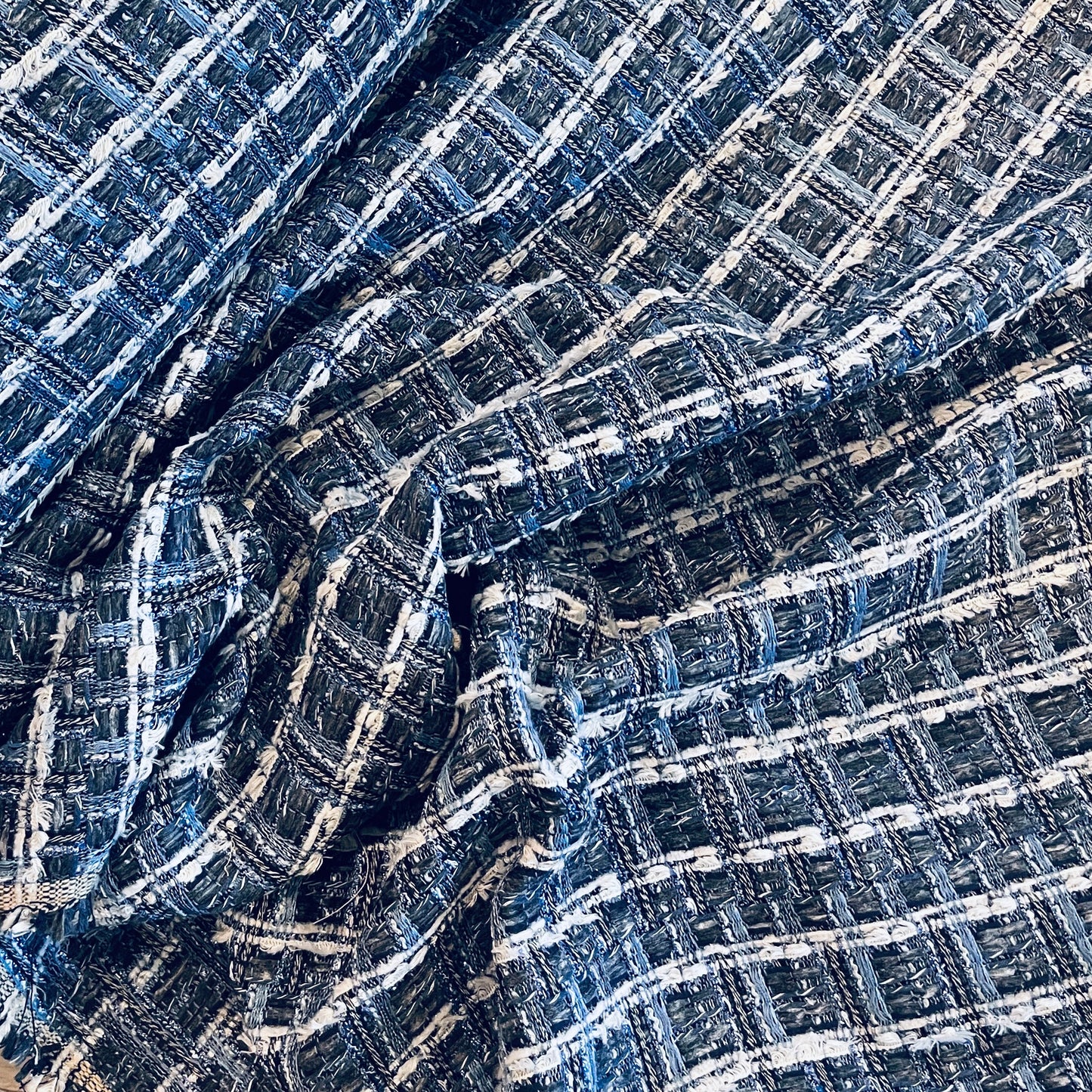 Royal metallic check tweed