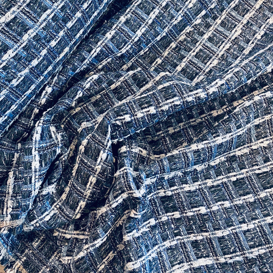 Royal metallic check tweed