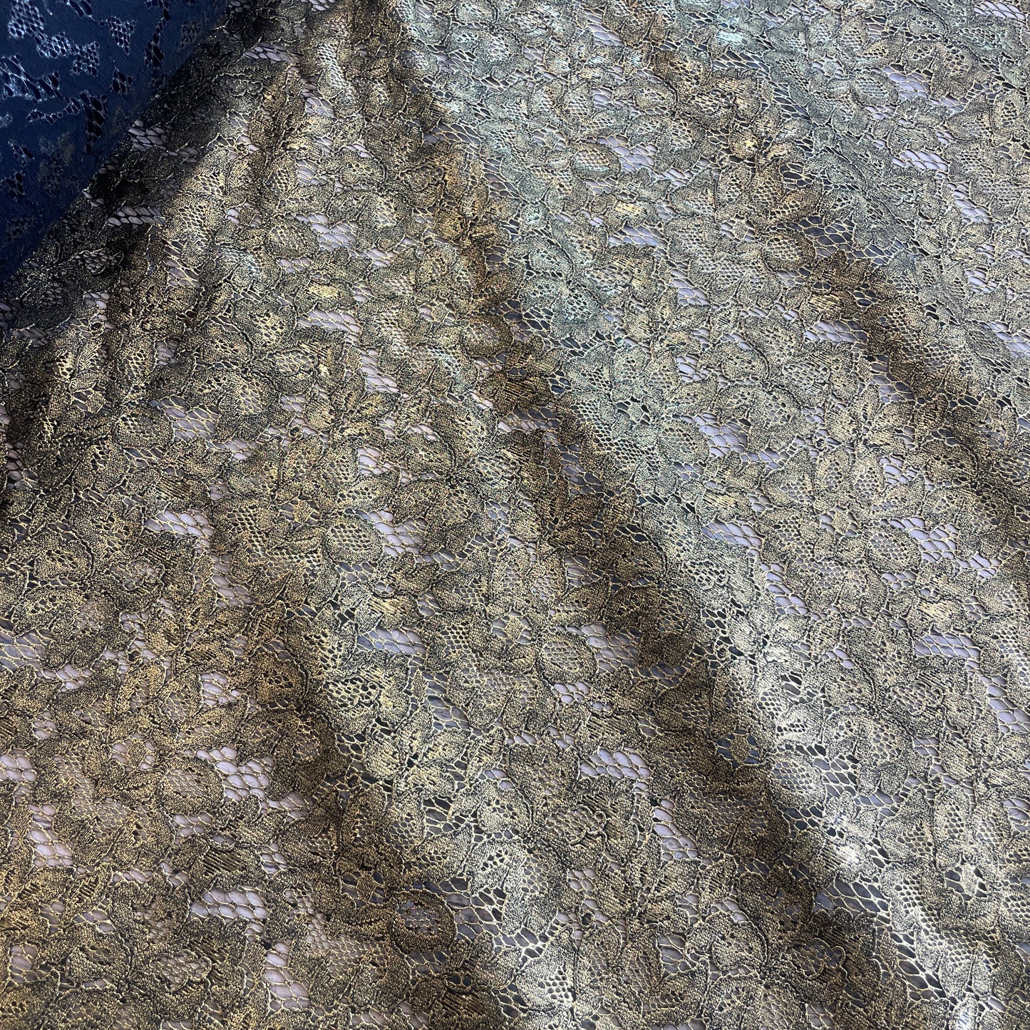 Enchanted gold foil lace