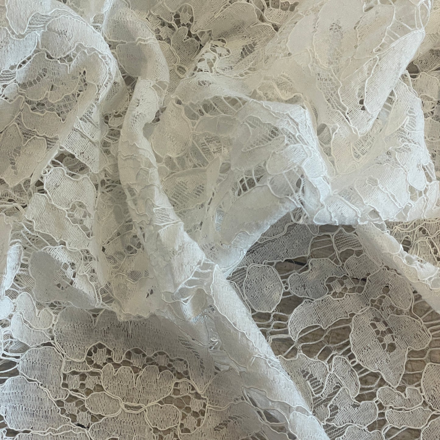 Milly ivory soft drape corded lace