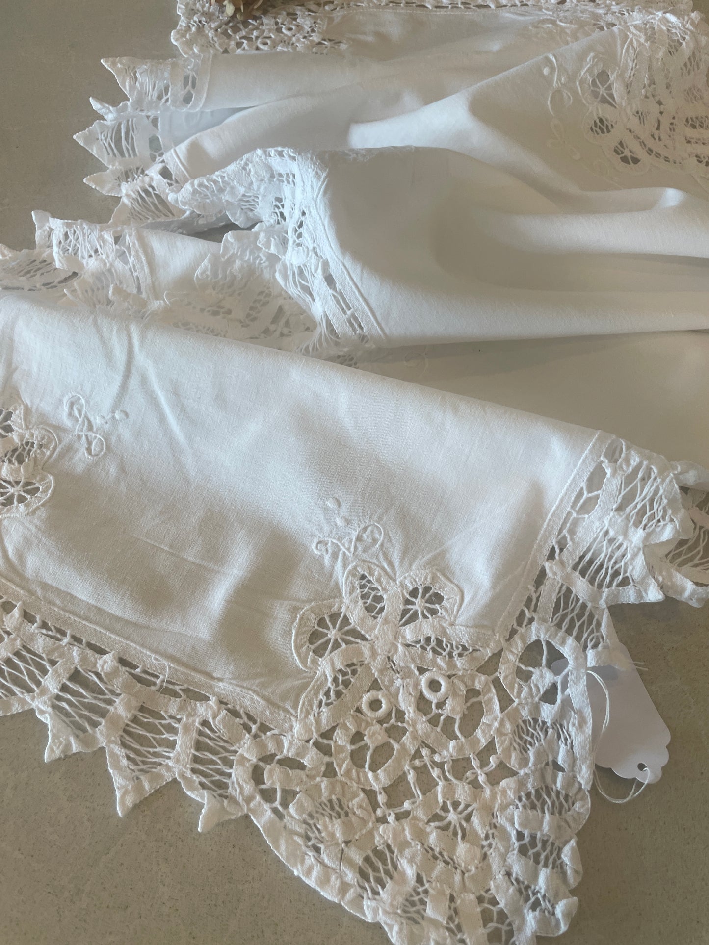 Battenburg lace table runner