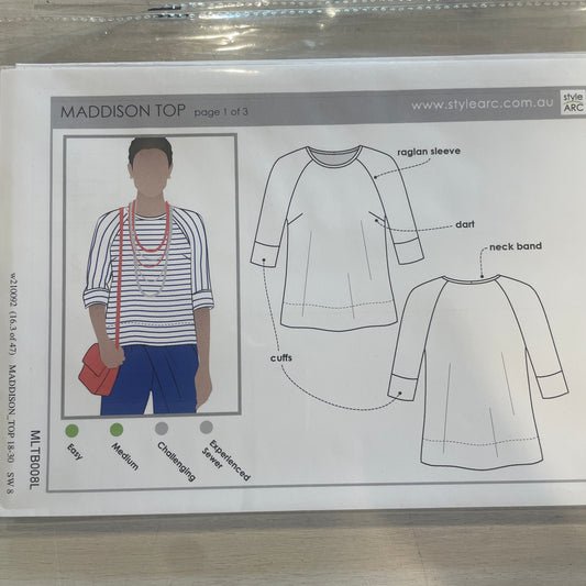 Style Arc Maddison top pattern size 18-30