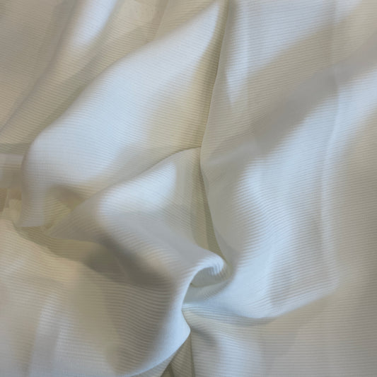 2m ivory self stripe lightweight crepe