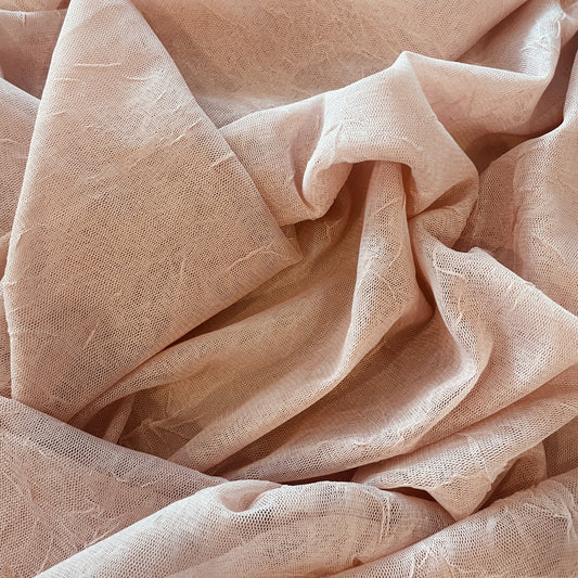 2.1m dusty pink crinkle mesh