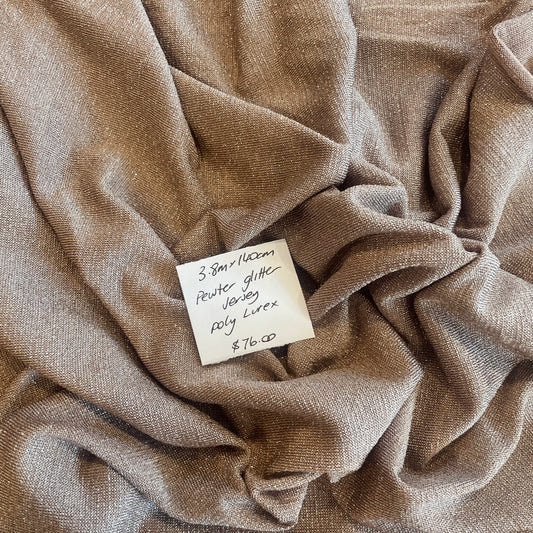 3.8m pewter glitter jersey