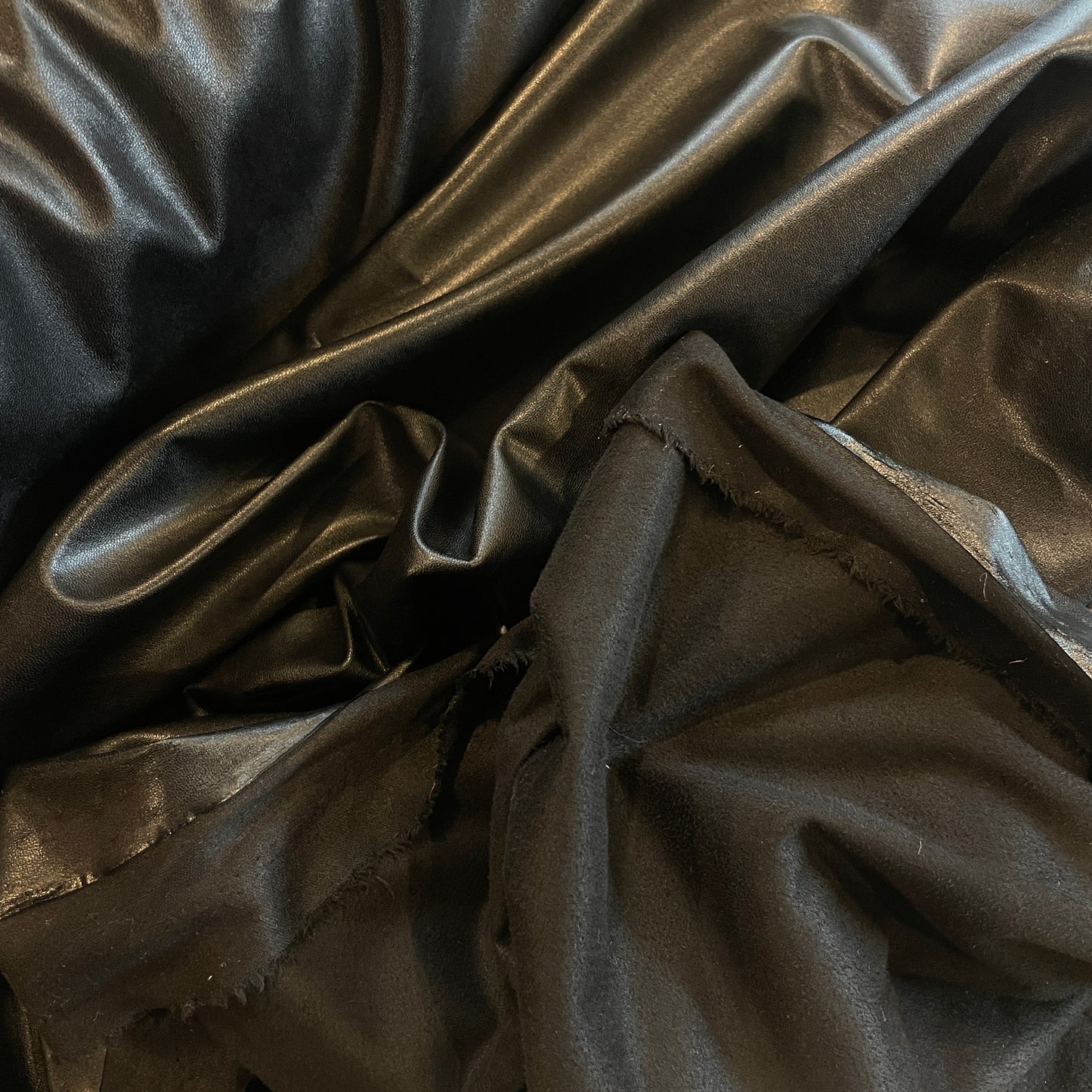 Black night vegan leather