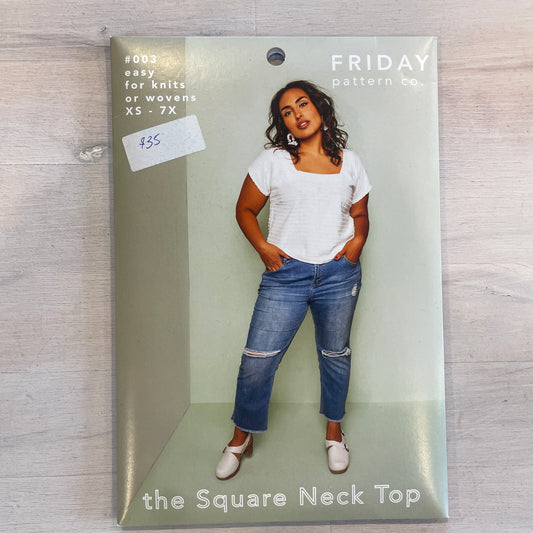 Friday pattern co square neck top