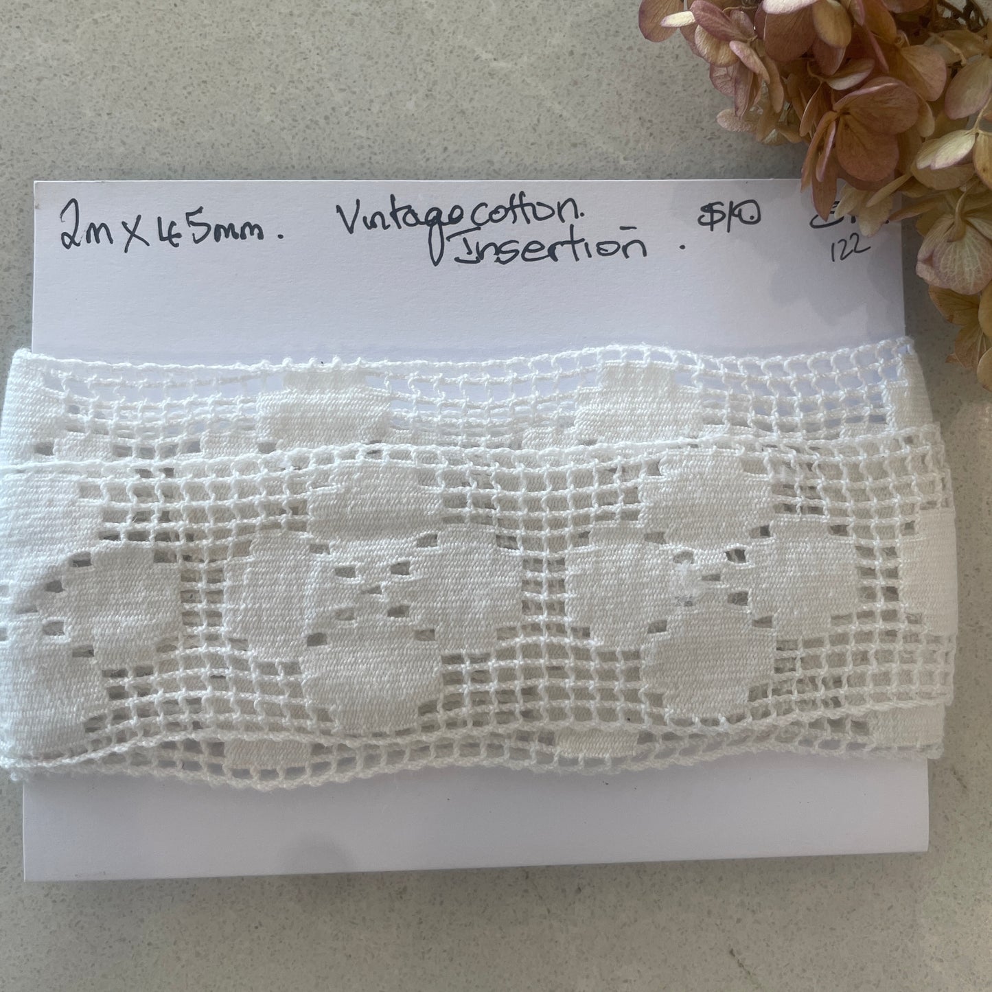 2m vintage cotton insertion #122