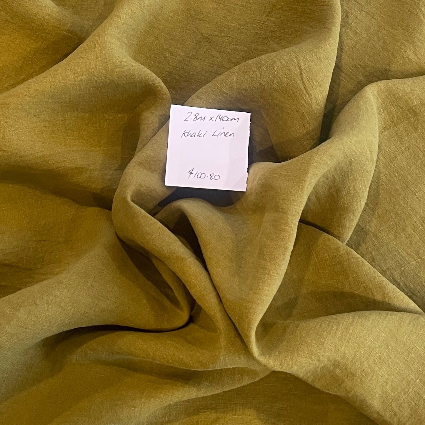 2.8m khaki linen