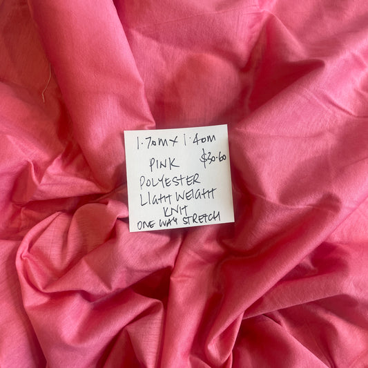 1.7m pink single knit
