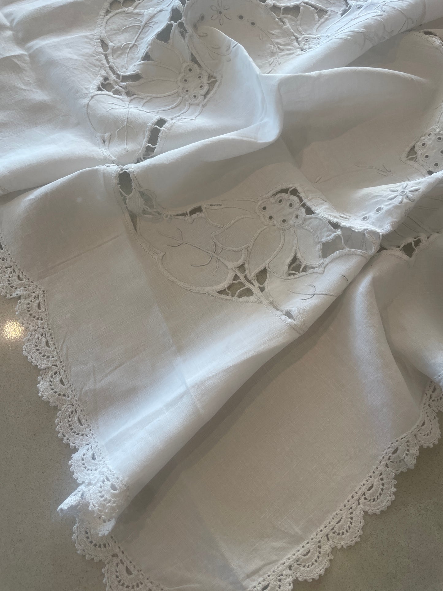 Antique hand worked table centre
