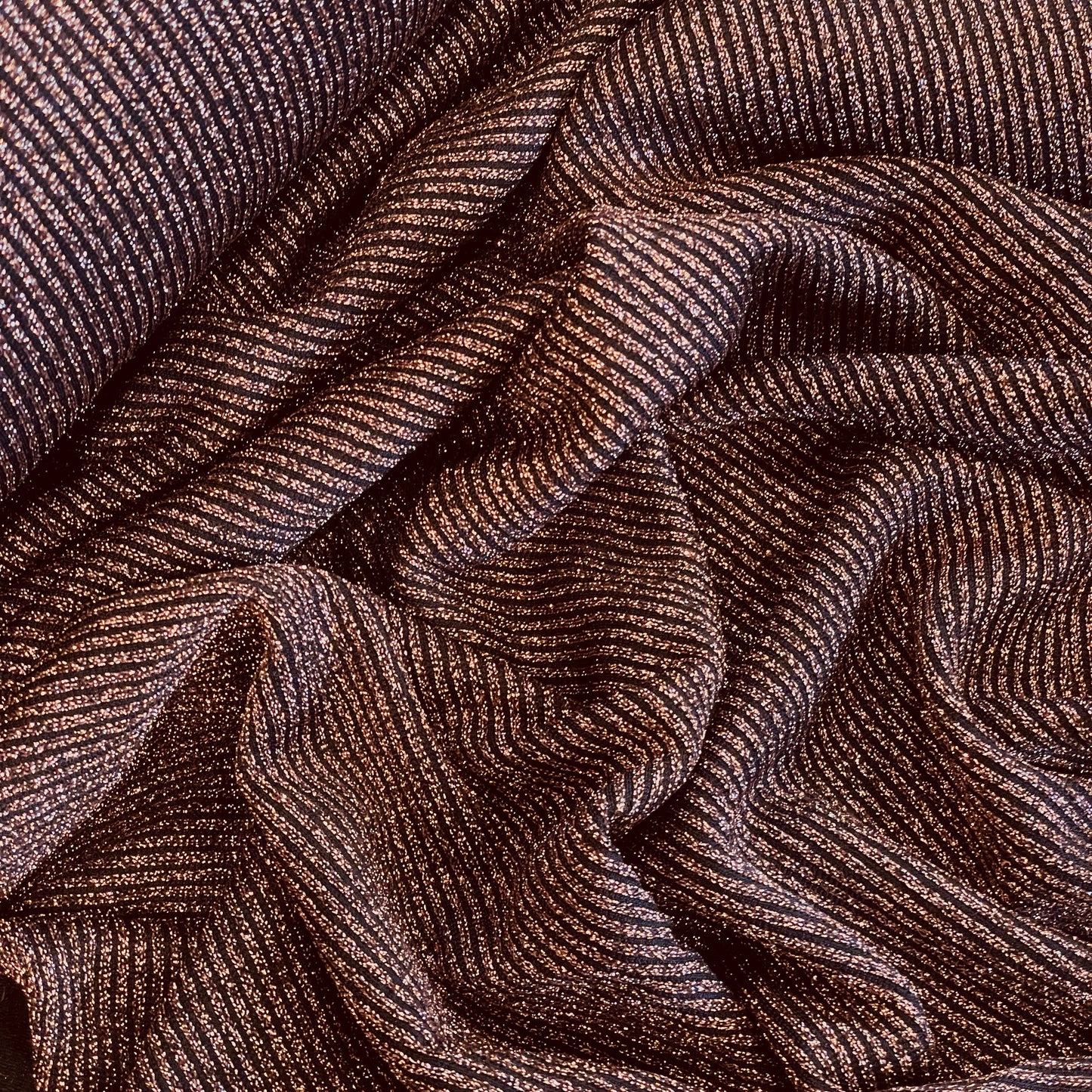 Copper lines lurex jersey