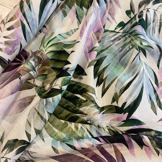 Orchid palms linen