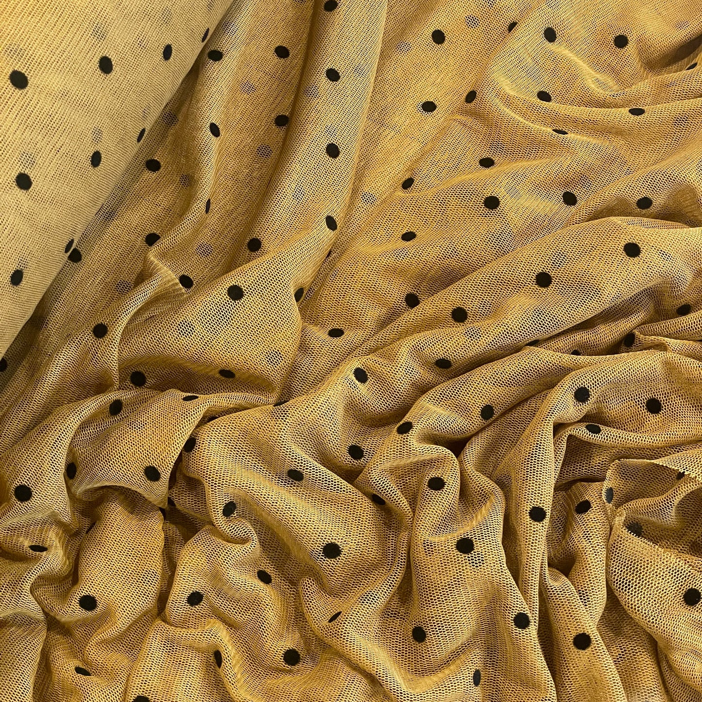 Missy flocked spot silk tulle