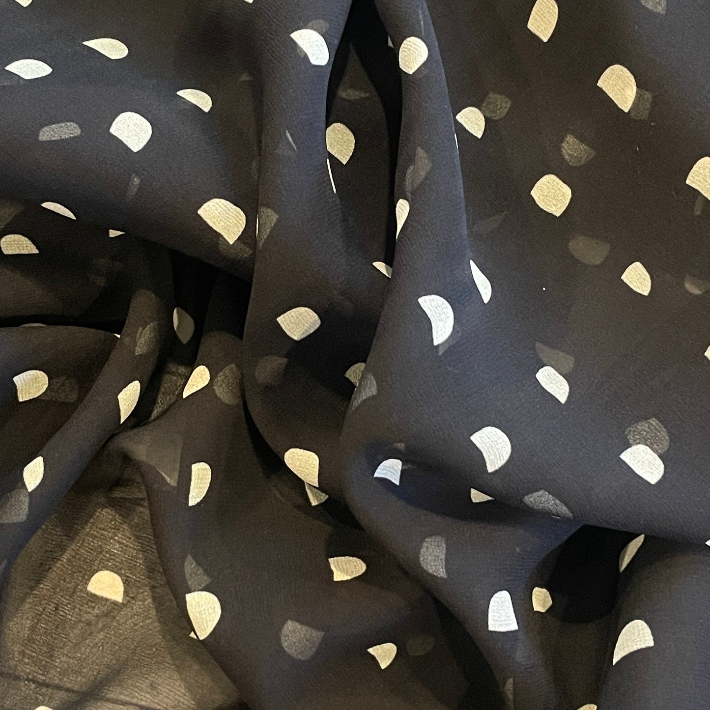Moon spot silk georgette